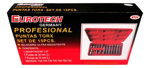 Puntas Torx T20-55 - En Acero S2 | Eurotech