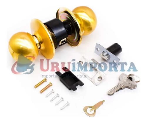 Cerradura De Pomo Dorada Wadia En Caja Lh-17 Sg Color Dorado