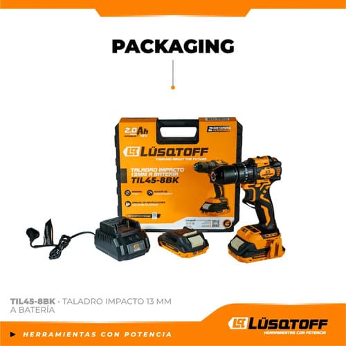Taladro Lüsqtoff Profesional Til45-8bk Maletín De Transporte Naranja 50