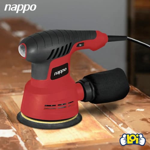 Lijadora Roto Orbital Nappo 300w Con Recolector De Polvo Color Rojo