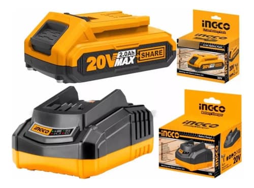 Kit Cargador 20v Y Bateria 20v 2.0ah Ingco P20s
