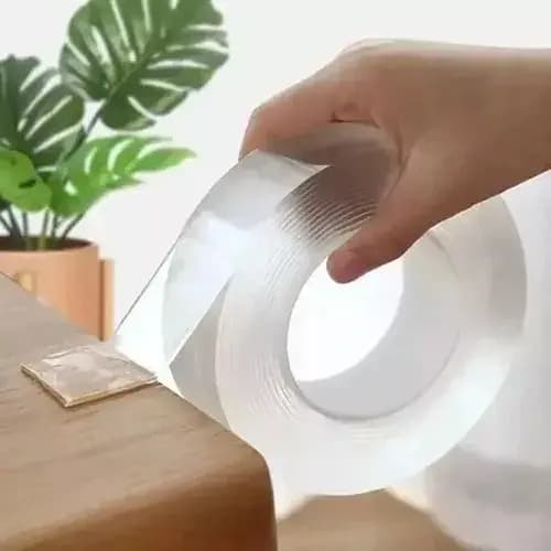 Cinta Adhesiva Doble Faz Transparente De 1 M Para Uso Multipropósito