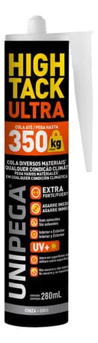 Silicona Adhesivo Gris Hibrido High Tack Hasta 350kg Unipega