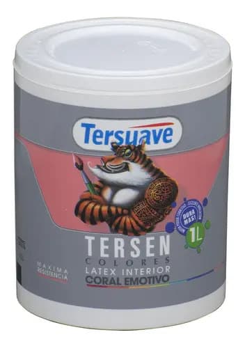 Latex Interior Tersen Mate 1 Litro Tersuave Color Coral