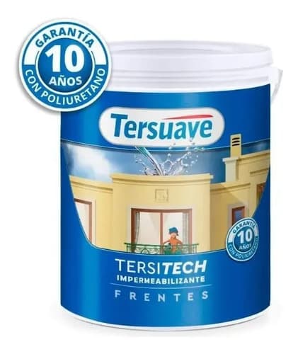 Tersuave Impermeabilizante Exterior Blanco Mate 10l Tersitech Frentes