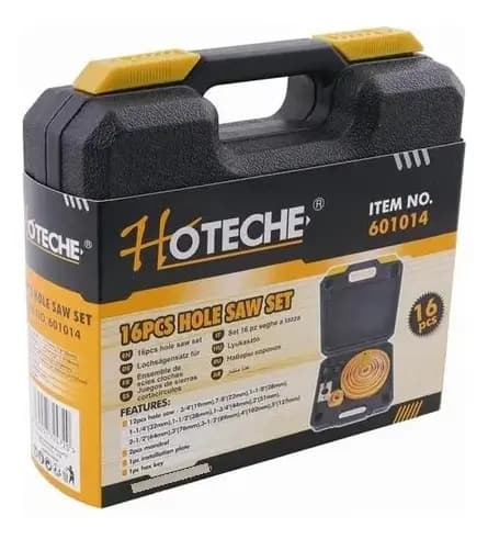 Sierra Mecha De Copa 16 Piezas Hoteche 19mm Al 127mm