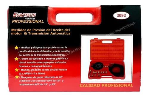Manometro Medidor Presión Aceite | Eurotech
