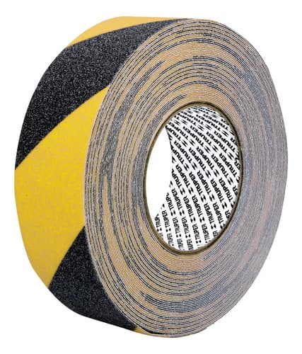 2 Rollos 5m Cinta Antiderrapante Ama/negra 50mm C/abrasivo Amarillo