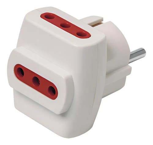 Pack X4 Ficha Enchufe Adaptador 717321 Schuko A 3 En Linea