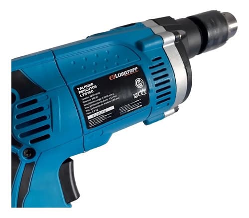 Taladro Atornillador Percutor Lusqtoff Lta750 750w 3000rpm Celeste 60