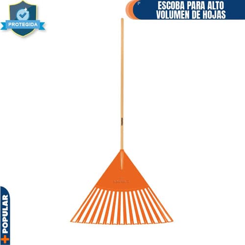 Rastrillo Escobilla Para Alto Volumen De Hojas Truper Ep-30x Color Naranja
