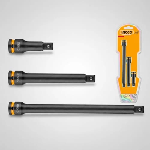 Set X 3 Barra De Extension Dado Impacto1/2 Ingco Hkiseb12031 Naranja Claro