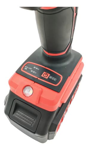 Llave Impacto Reversible Enc. 1/2 + 1 Batería 20 V. | 500 Nm | 2500 Rpm | Eurotech Rojo