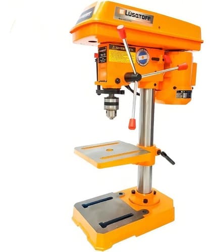 Taladro De Banco Perforador 13mm 5vel Con Morsa Lusqtoff Color Naranja Frecuencia 50 Mhz 50 Hz