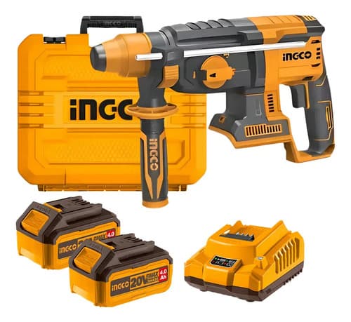 Rotomartillo Bl Industrial + 2 Bat 4ah Y Carg Normal ,0 Color Naranja Frecuencia 50 60hz