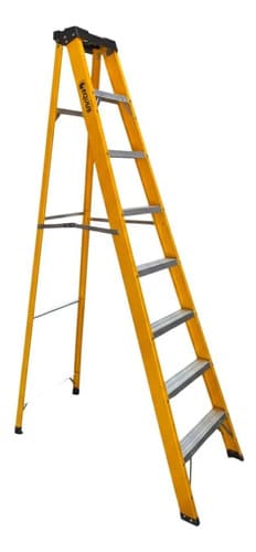 Escalera De Fibra De Vidrio 8 Escalones Equus Rojo Rojo