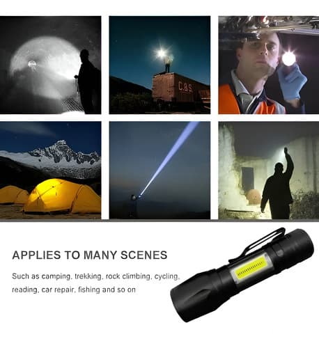 Mini Linterna Led Recargable Camping Foco Ajustable Con Zoom Color De La Luz Blanca
