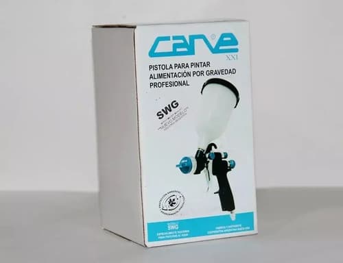 Pistola Soplete De Pintar 1,4mm Cane Swg Clear Modelo Color Plateado