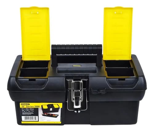 Caja De Herramientas Stanley 16013 Plástico 16 Cierre Metal Negro