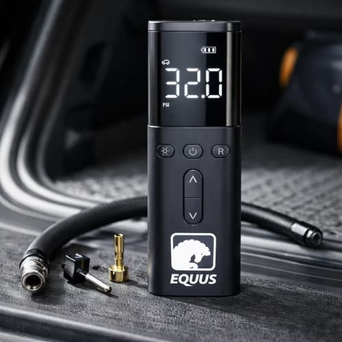 Compresor Inflador Portable Inalámbrico 60w 7.4v Equus Negro 50/60