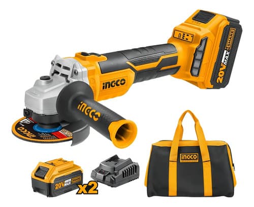 Amoladora Angular Inalámbrica Ingco P20s Cagli11522 De 50 hz/60 hz Color Naranja 220 v + Accesorios