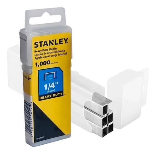 Grapa 1/4 6mm Uso Pesado T50 5.000 Un Grapadora Stanley