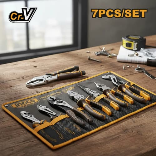 Set X 7 Pinzas Herramientas Manuales Ingco Cos23036
