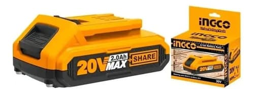 Taladro Atornillador Percutor Impacto 20v Ingco 2 Baterias Amarillo 50