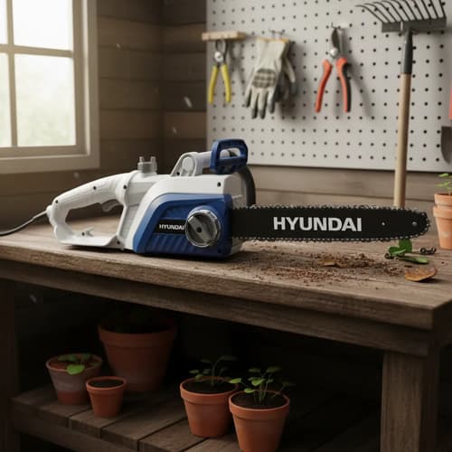 Electrosierra Motosierra Eléctrica Hyundai 16'' 2000w A 220v Azul