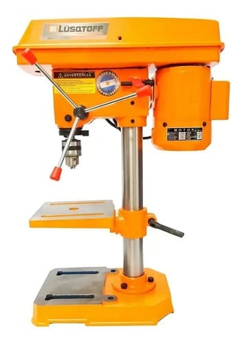 Taladro De Banco Perforador 13mm 5vel Con Morsa Lusqtoff Color Naranja Frecuencia 50 Mhz 50 Hz