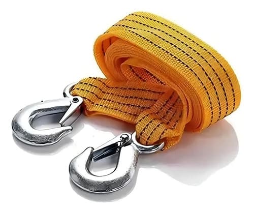Cinta Remolque Nylon Plana 3tn 2,5 Auxilio Cuarta Soga Linga Color Amarillo