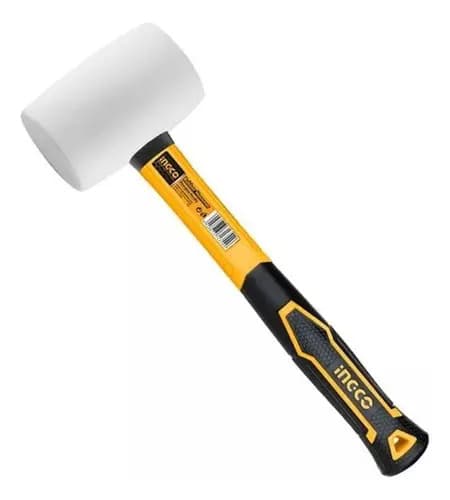 Combo Martillo Mazo De Goma 8oz Ingco Hruh8908