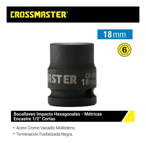 Llave Tubo Crossmaster 9921014 Color Negro Con Acabado Mate
