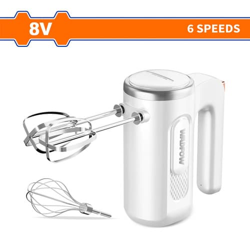 Batidora De Mano Inalambrica 6 Vel 105w C/acc Blanco Wadfow Blanco