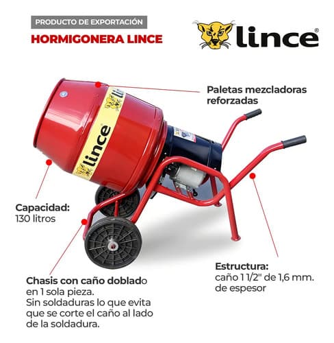 Hormigonera 130l Lince 1.006cv Modelo 3052 Azul