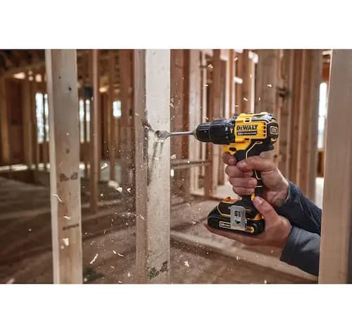 Taladro Percutor Atornillador Inalámbrico De 25.4mm Dewalt Dcd709b + Accesorio 60 Amarillo
