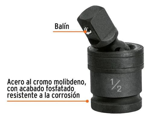 Nudo Universal Para Copas De Impacto Cuadro 1/2 Truper