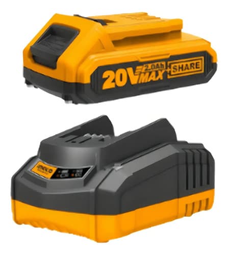 Llave De Impacto A Batería Ingco 20v De 1/2  Con Cargador Y Batería Amarillo