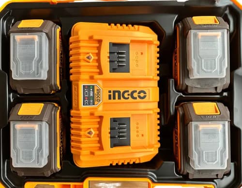 Kit Baterias De 4.0ah + Cargador Inteligente Doble - Ingco