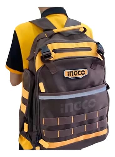 Bolso De Herramientas Ingco Htvt09028 + Hbp01028 Con Capacidad De 8kg Marrón