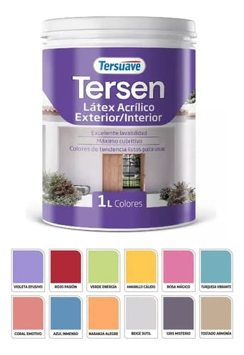 Latex Interior Vs Colores Tersen Tersuave X 1l / Camino 1 Color Beige Sutil