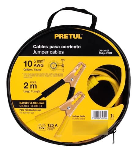 Chicote, Cable Puente Batería Con Funda Pretul 125 Amperes