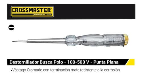 Destornillador Busca Polo 500v L:145mm Crossmaster