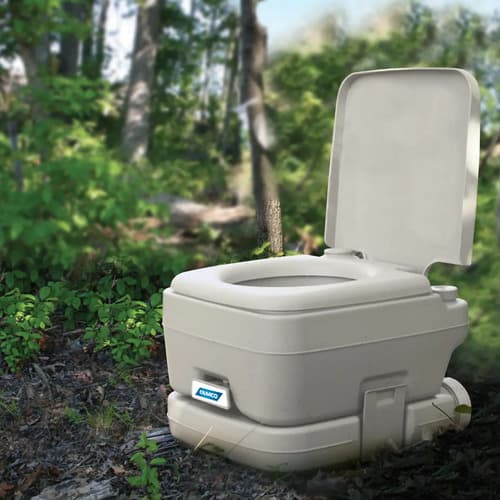 Camco - Inodoro Portátil De Viaje Diseñado Para Campamento Gris/beige