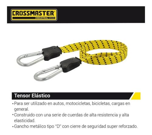 Tensor Pulpo Elastico Crossmaster Delivery Cincha Mosqueton Amarillo