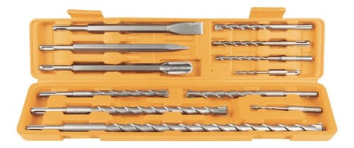 Kit De Brocas Y Cinceles Sds Plus 12 Pzas C/estuche Hoteche