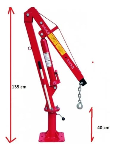 Guinche Giratorio Para Camión Y Camioneta 900 Kg Nt Rojo