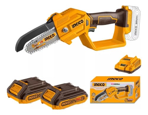 Mini Motosierra 5 PuLG 20v Cgsli2058 + 2 Baterias + Cargador Naranja Claro