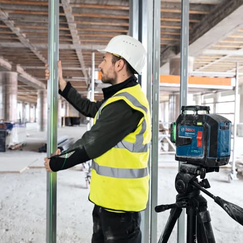 Funda Y Batería Bosch Gll 80-33 G Li + Lr7 Laser Level + 360° Para Láser Verde