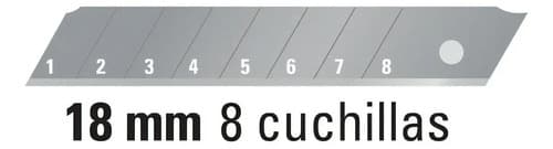 Hoja Repuesto Cutter Trincheta 18mm 10 Unidades Truper 16965